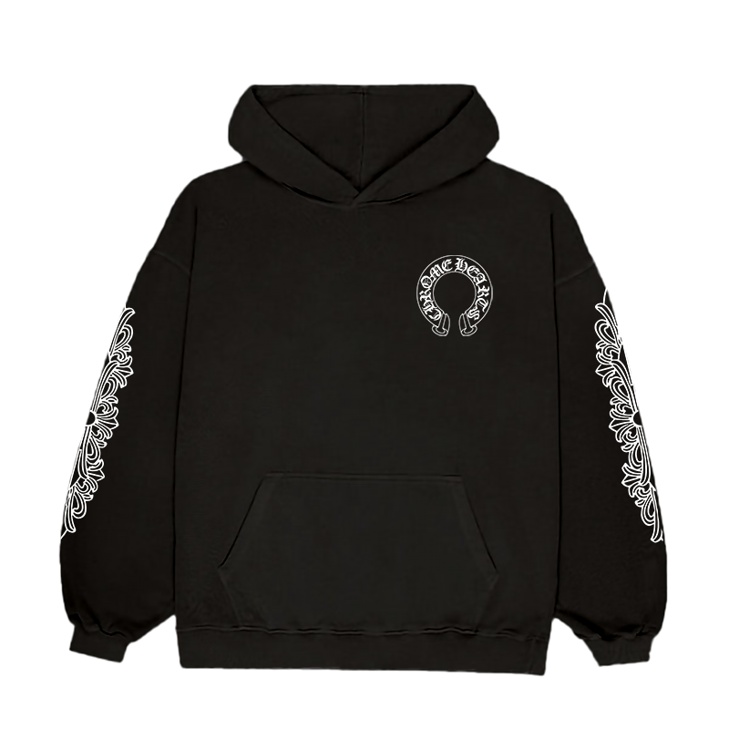 CHROME HEARTS HORSE SHOE FLORAL HOODIE