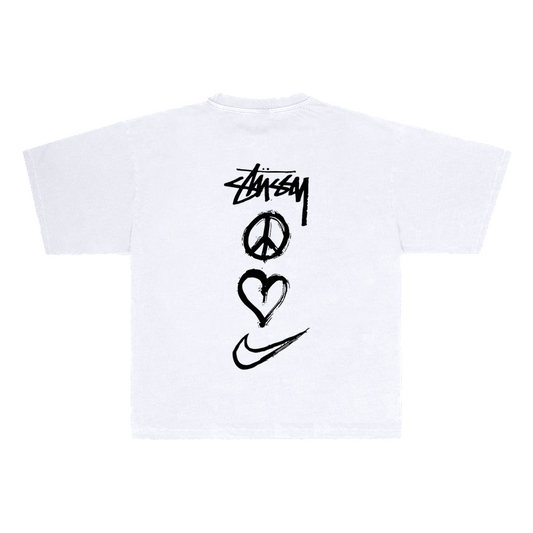 STÜSSY X NIKE PEACE,LOVE TEE