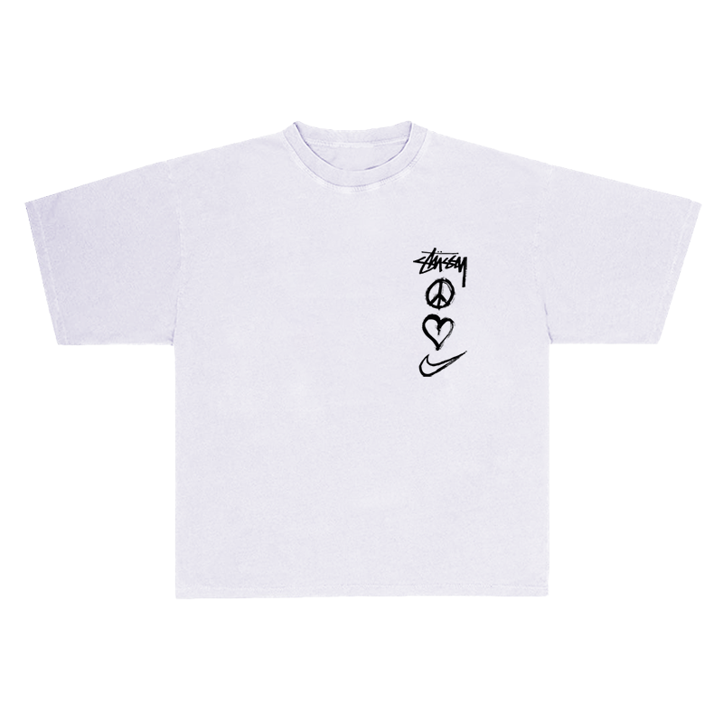 STÜSSY X NIKE PEACE,LOVE TEE