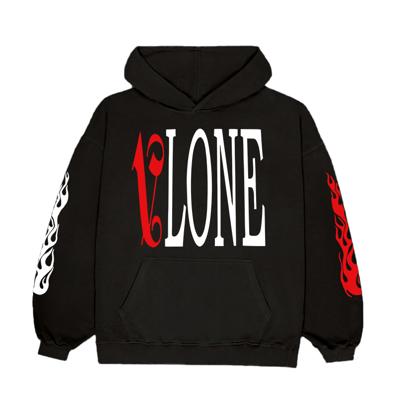 VLONE X PALM ANGELS RED HOODIE