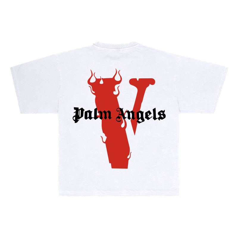 VLONE X PALM ANGELS RED TEE